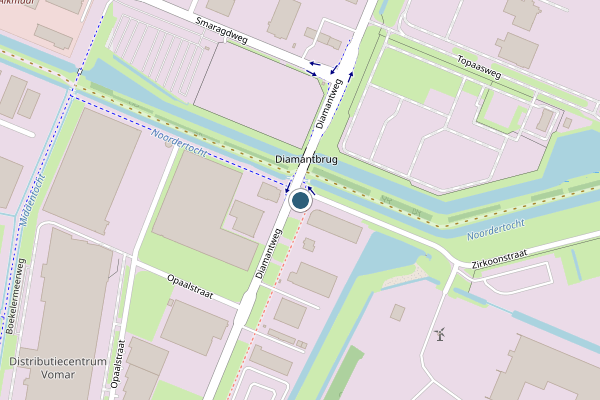 Politie-melding op Diamantweg, Alkmaar op 2 augustus, kaart-overzicht