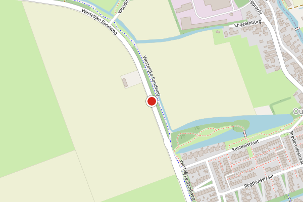 Brandweer-melding op Westelijke Randweg, Oudkarspel op 3 augustus, kaart-overzicht