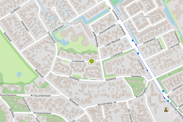 Ambulance-melding op Luiveland, Bergen NH op 3 augustus, kaart-overzicht