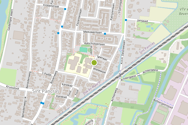 Ambulance-melding op Sperwer, Sint Pancras op 3 augustus, kaart-overzicht