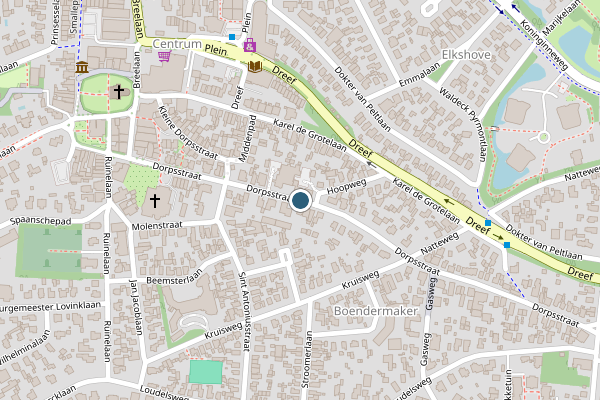 Politie-melding op Dorpsstraat, Bergen NH op 3 augustus, kaart-overzicht