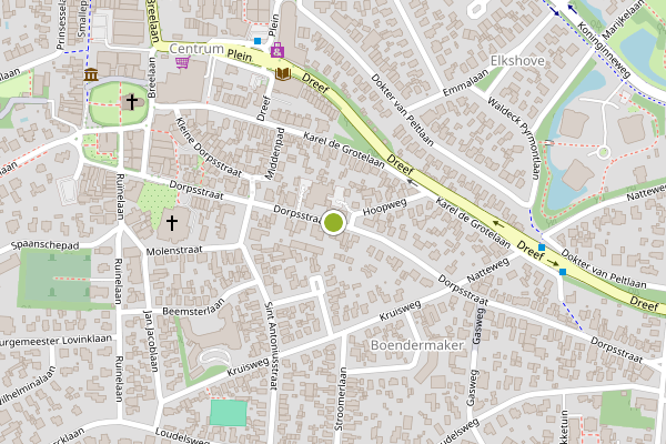 Ambulance-melding op Dorpsstraat, Bergen NH op 3 augustus, kaart-overzicht