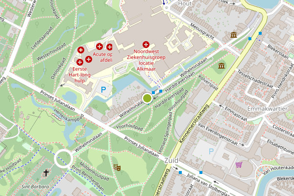 Ambulance-melding op Wilhelminalaan, Alkmaar op 4 augustus, kaart-overzicht