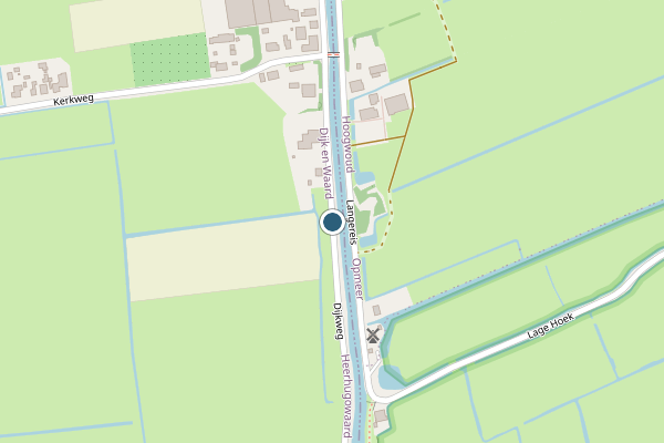 Politie-melding op Dijkweg, Heerhugowaard op 4 augustus, kaart-overzicht