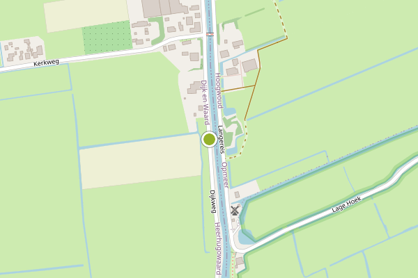 Ambulance-melding op Dijkweg, Heerhugowaard op 4 augustus, kaart-overzicht