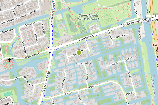Ambulance-melding op Koperwiek, Zuid-Scharwoude op 4 augustus, kaart-overzicht