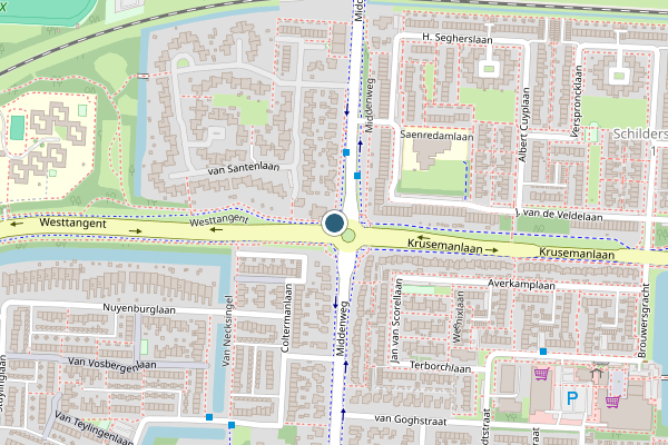 Politie-melding op Middenweg, Heerhugowaard op 4 augustus, kaart-overzicht