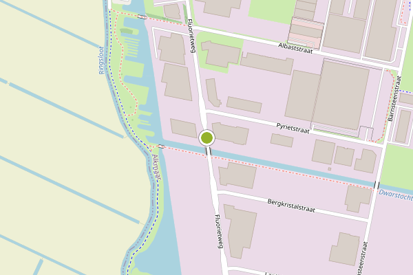 Ambulance-melding op Fluorietweg, Alkmaar op 5 augustus, kaart-overzicht