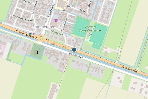 Politie-melding op N243 Noordervaart, Stompetoren op 5 augustus, kaart-overzicht