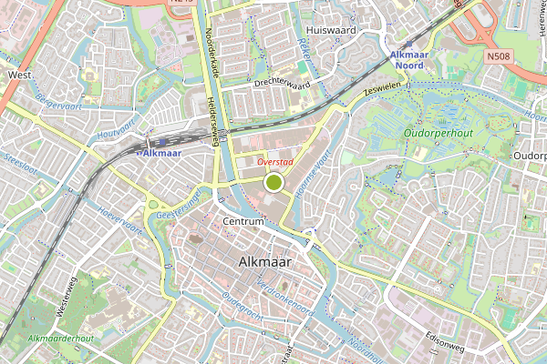 Ambulance-melding op Stikkelwaardpad Drechterwaard, Alkmaar op 6 augustus, kaart-overzicht