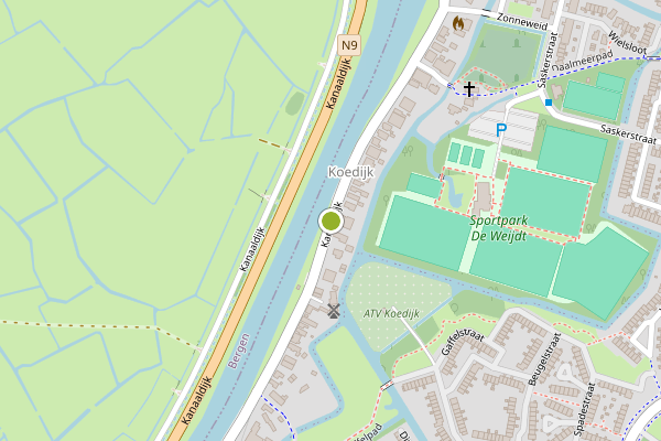 Ambulance-melding op Koedijk, Alkmaar op 6 augustus, kaart-overzicht