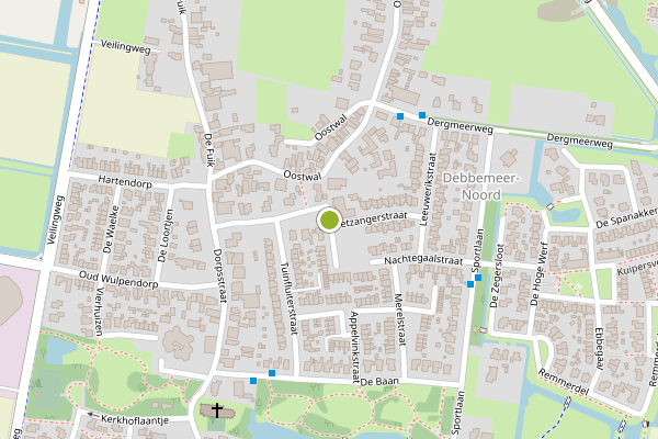 Ambulance-melding op Rietzangerstraat, Warmenhuizen op 6 augustus, kaart-overzicht