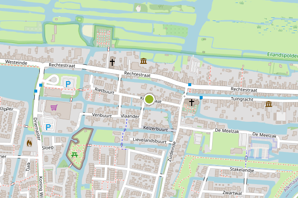 Ambulance-melding op Kerkstraat, De Rijp op 6 augustus, kaart-overzicht