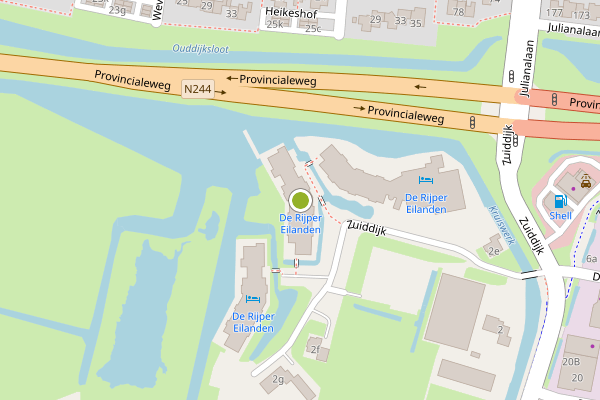 Ambulance-melding op Zuiddijk, De Rijp op 6 augustus, kaart-overzicht