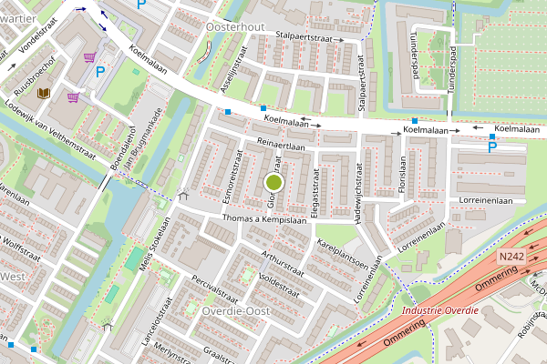 Ambulance-melding op Gloriantstraat, Alkmaar op 28 mei, kaart-overzicht