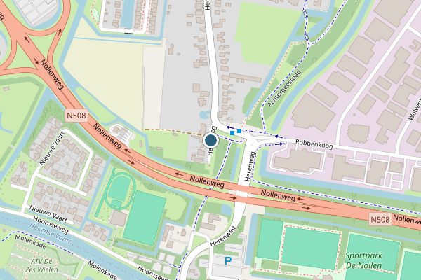 Politie-melding op Herenweg, Alkmaar op 28 mei, kaart-overzicht
