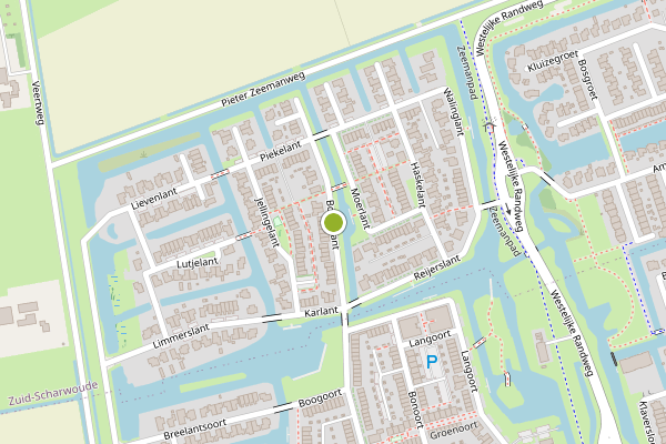 Ambulance-melding op Borgerlant, Zuid-Scharwoude op 29 mei, kaart-overzicht