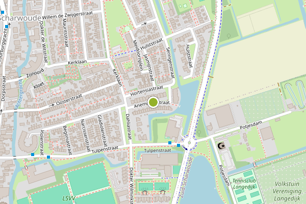 Ambulance-melding op Anemonenstraat, Noord-Scharwoude op 28 mei, kaart-overzicht