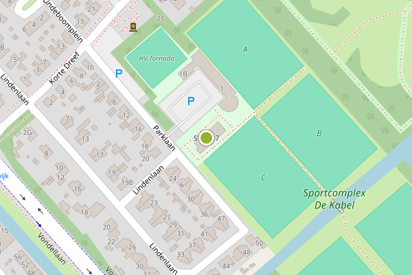Ambulance-melding op Parklaan, Heerhugowaard op 28 mei, kaart-overzicht