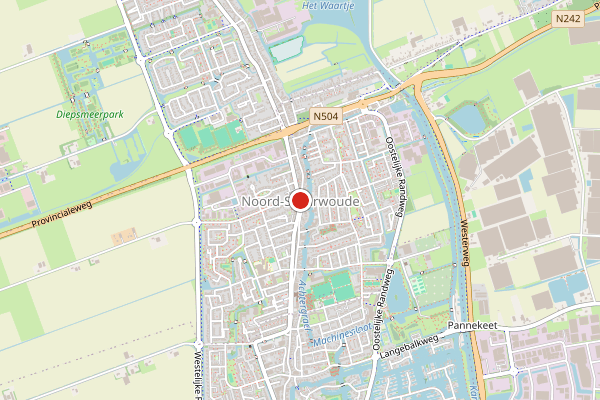 Brandweer-melding op Veertweg, Noord-Scharwoude op 28 mei, kaart-overzicht