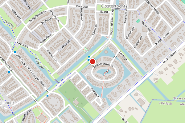Brandweer-melding op Keinsmerwiel, Heerhugowaard op 28 mei, kaart-overzicht