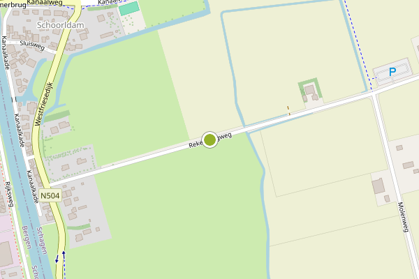 Ambulance-melding op Rekerkoogweg, Warmenhuizen op 13 mei, kaart-overzicht