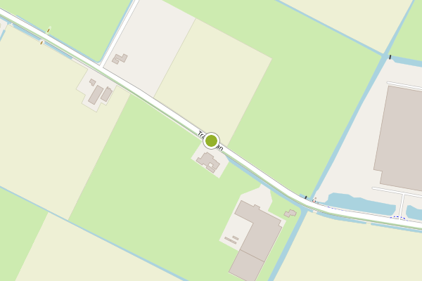 Ambulance-melding op Trambaan, Warmenhuizen op 5 mei, kaart-overzicht