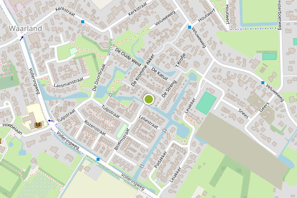 Ambulance-melding op Bloemstraat, Waarland op 6 april, kaart-overzicht