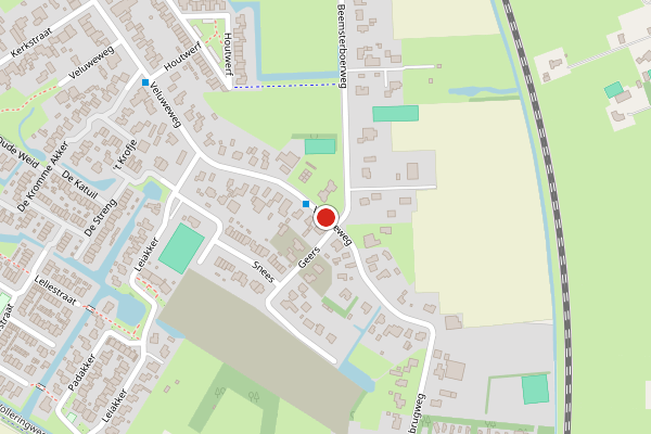 Brandweer-melding op Veluweweg, Waarland op 1 april, kaart-overzicht