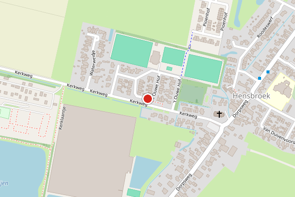 Brandweer-melding op Hof, Hensbroek op 6 mei, kaart-overzicht