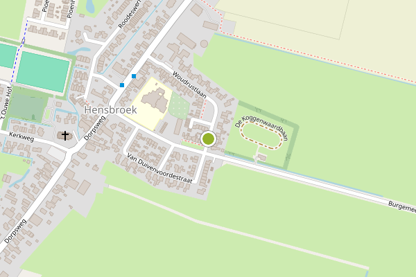 Ambulance-melding op Woudrustlaan, Hensbroek op 3 mei, kaart-overzicht