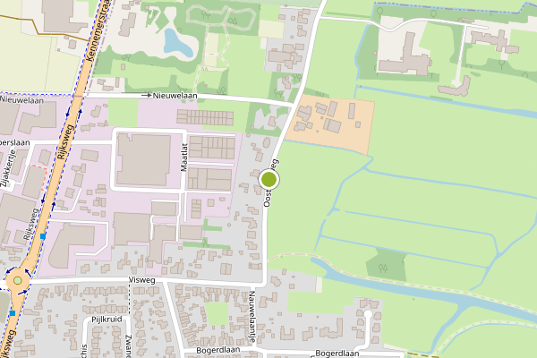 Ambulance-melding op Oosterzijweg, Limmen op 5 mei, kaart-overzicht