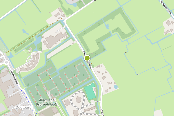 Ambulance-melding op Oudtburghweg, Bergen NH op 24 mei, kaart-overzicht