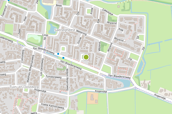 Ambulance-melding op Stierop, Bergen NH op 23 mei, kaart-overzicht