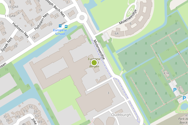 Ambulance-melding op Molenweidtje, Bergen NH op 20 mei, kaart-overzicht