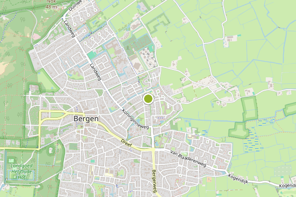 Ambulance-melding op De Rekere, Bergen NH op 18 mei, kaart-overzicht