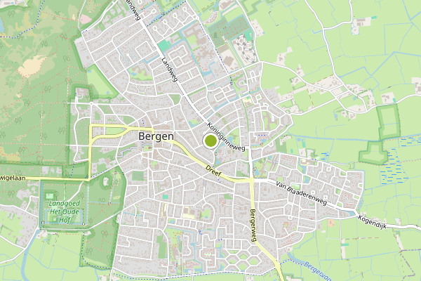 Ambulance-melding op Elkshove, Bergen NH op 16 mei, kaart-overzicht