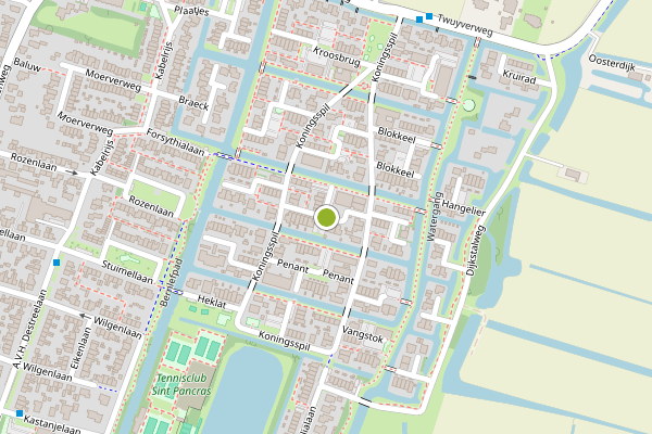 Ambulance-melding op Middenmander, Sint Pancras op 29 mei, kaart-overzicht