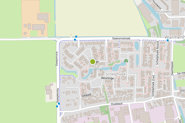 Ambulance-melding op Wonge, Warmenhuizen op 29 mei, kaart-overzicht
