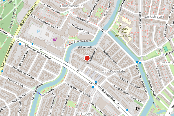 Brandweer-melding op K.van 't Veerstraat, Alkmaar op 30 mei, kaart-overzicht