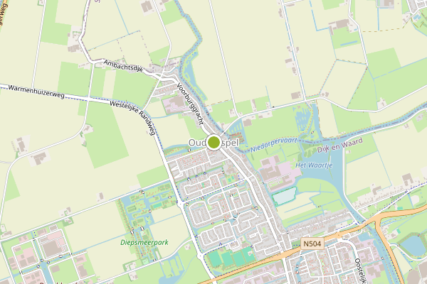 Ambulance-melding op N504 Re, Oudkarspel op 31 mei, kaart-overzicht