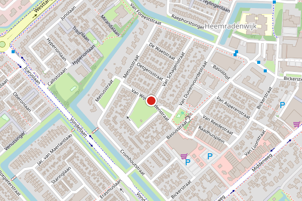 Brandweer-melding op van Wijngaardenstraat, Heerhugowaard op 31 mei, kaart-overzicht