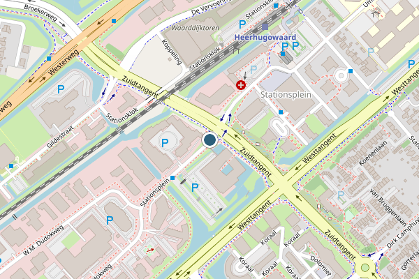 Politie-melding op Stationsplein, Heerhugowaard op 31 mei, kaart-overzicht
