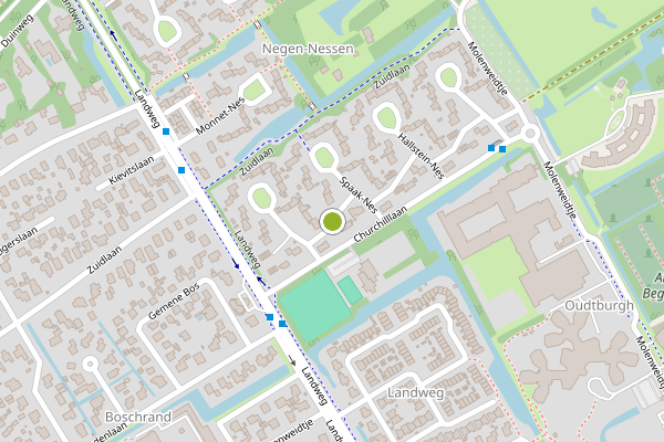 Ambulance-melding op Stresemann-Nes, Bergen NH op 1 juni, kaart-overzicht