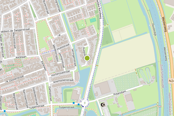 Ambulance-melding op Hulststraat, Noord-Scharwoude op 1 juni, kaart-overzicht