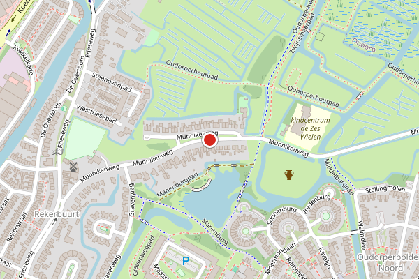 Brandweer-melding op Munnikenweg, Alkmaar op 1 juni, kaart-overzicht