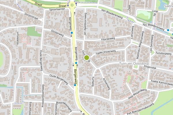 Ambulance-melding op Oosterweg, Bergen NH op 2 juni, kaart-overzicht