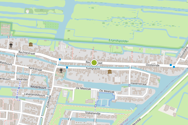 Ambulance-melding op Rechtestraat, De Rijp op 2 juni, kaart-overzicht