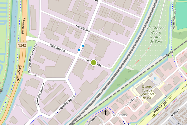 Ambulance-melding op Edisonstraat, Heerhugowaard op 2 juni, kaart-overzicht