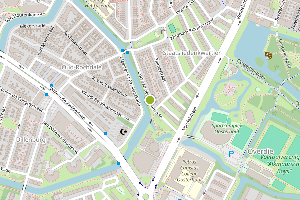 Ambulance-melding op Cort van der Lindenkade, Alkmaar op 4 juni, kaart-overzicht